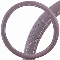 Оплетка SKYWAY Art-4 M (370-390мм) Серая экокожа /10шт